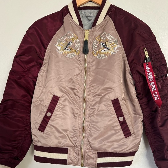 Alpha Industries Reversible Souvenir Limited Edition Eagle Japan Jacket Size XS - Picture 8 of 15